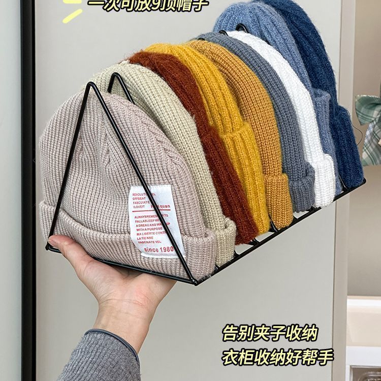 ที่เก็บของ ที่เก็บของ Handy Tool Storage Bag Hat Storage Handy Tool Househool Hat Rack Iron Art Cap 