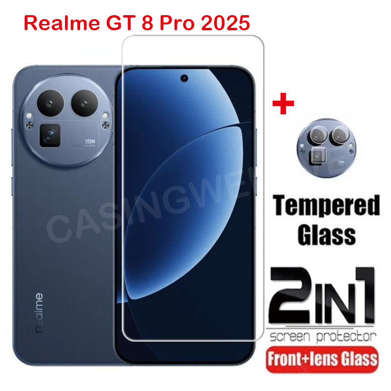 สําหรับRealme GT 8 Pro GT8 Pro 4G 5G 2025 กระจกนิรภัยคลุมทั้งหมดฟิล์มด้านหน้าป้องกันหน้าจอกลับกล้องเลนส์ป้องกันฟิล์ม