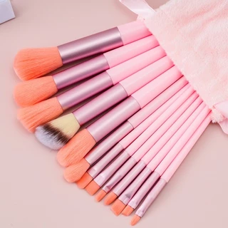 SELECTS 【13ชิ้นพรีเมียม】เซ็ตแปรงแต่งหน้าขนนุ่ม 💄 ครบทุกขั้นตอนการแต่งหน้า พร้อมถุงกำมะหยี่สวยงาม คุณภาพสูง