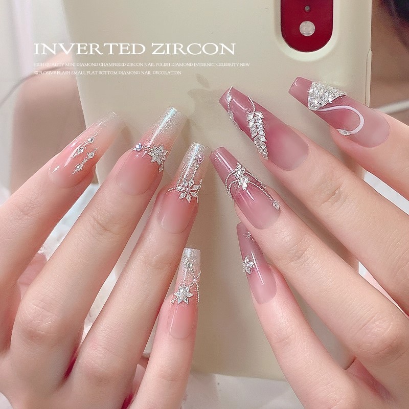 1.5 * 3 เพชรเกล็ดหิมะรูปเพชรแต่งเล็บเพชรเครื่องประดับ 50 เกล็ดหิมะเพชร Mini Chamfered Zircon เล็บเพชร ราคา ถูกที่สุด ดีลบีเคเค แกลเลอรีภาพที่ 2