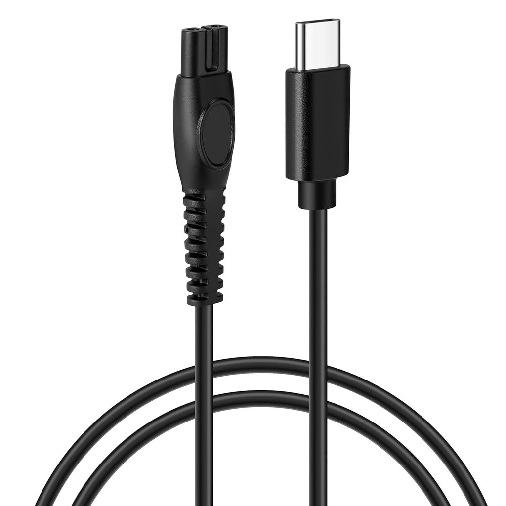 สายชาร์จ 5V USB-C เข้ากันได้กับเครื่องโกนหนวด Philips Norelco รุ่น – QP2724, QP1924, QP4530, QP2834,