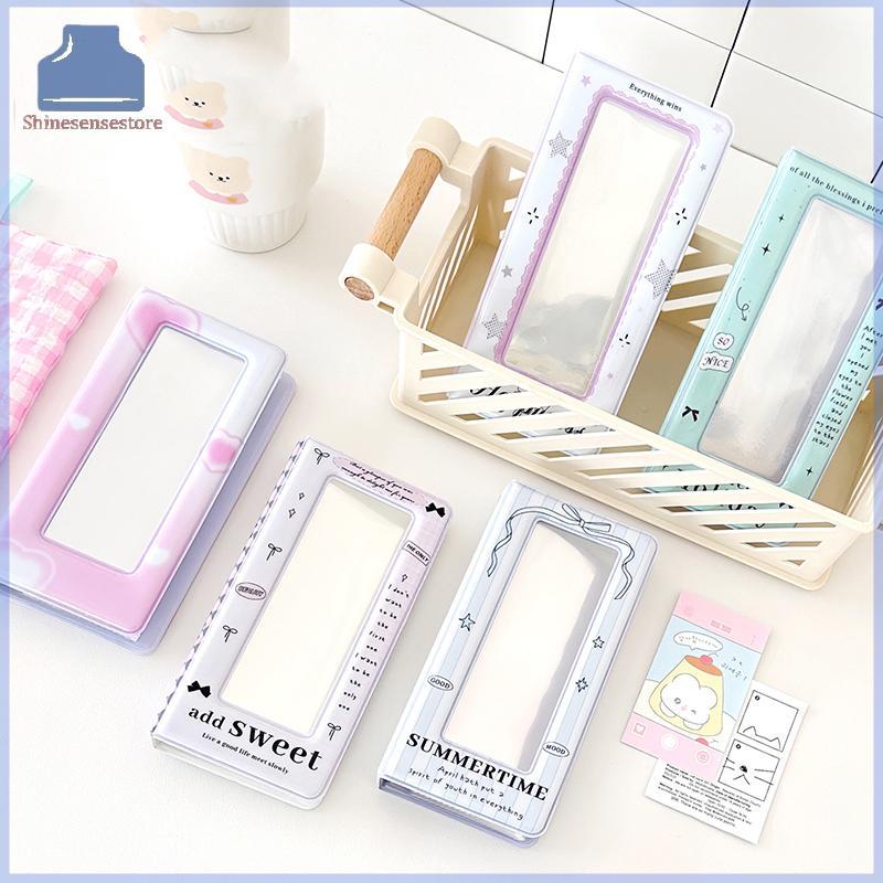 SHINE Ins Photo Card Binder Book สําหรับ 2x6 นิ้ว Photocards อัลบั้มภาพผู้ถือบัตรรวบรวมหนังสือ Idol รูปภาพอัลบั้ม TH