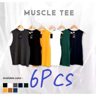 Y&F 3/6 Pcs Loose Waistcoat Vest Summer Muscle Tee Sando for Men