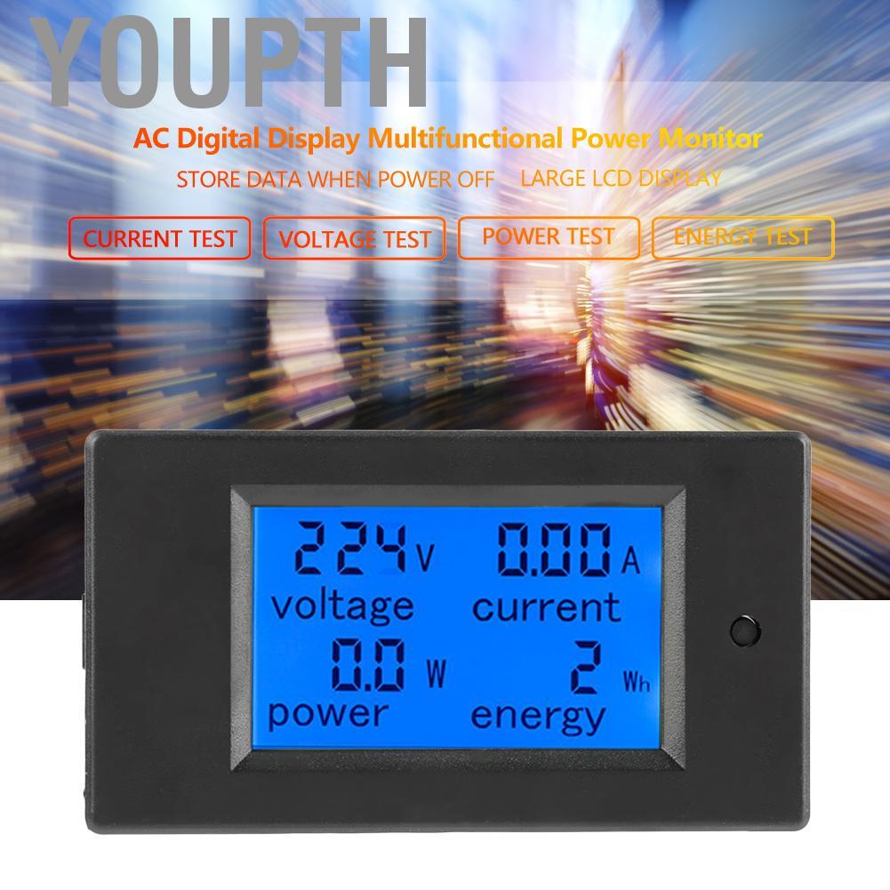 youpth PEACEFAIR PZEM-061 LCD แรงดันไฟฟ้าปัจจุบันพลังงานมิเตอร์วัดพลังงานโวลต์มิเตอร์แอมมิเตอร์สำหรั