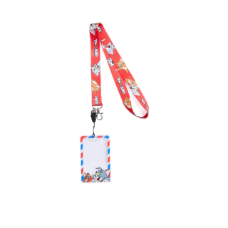 Mini mono ที่ใส่บัตรพร้อมสายคล้องคอลายการ์ตูน ขนาด 90x2 ซม. ดีไซน์น่ารัก พกพาสะดวก มาพร้อมสายคล้องคอใช้งานง่าย