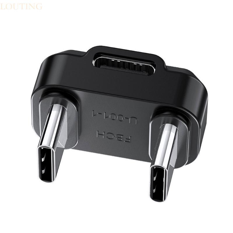 LOUTING Type C OTG Adapter USB C Female to 2 Male U Shaped Adapter for Live Streaming