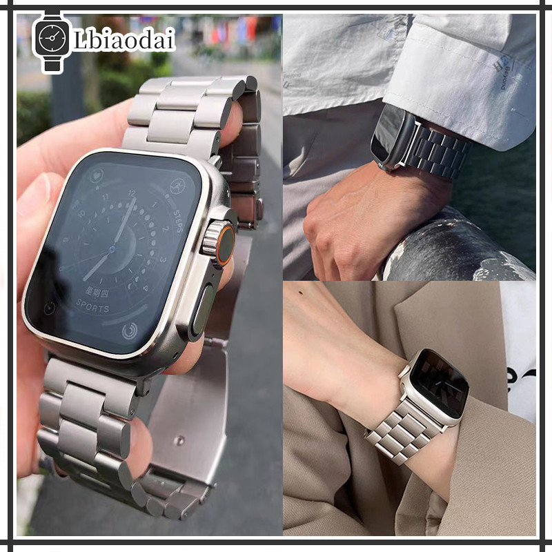 แถบสแตนเลส for Smart Watch Ultra 3 2 49mm Series 11 10 9 8 7 6 5 4 3 2 Iwatch 45mm 46mm 38mm 40mm 42mm 44mm อุปกรณ์เสริม