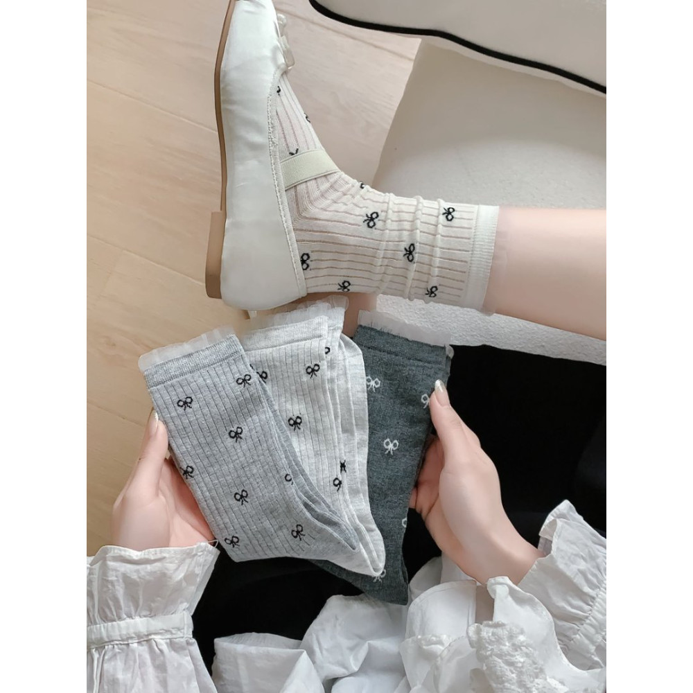 🎀สินค้ามีจำหน่าย🎀ถุงน่องลูกไม้น่ารักของผู้หญิง ถุงเท้าสวยเก๋สไตล์นักเรียนญี่ปุ่นและเกาหลี