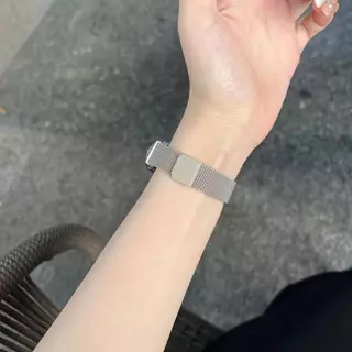 สายรัดโลหะลูป Milanese สำหรับ for Smartwatch Xiaomi Mi Band 10 9 8 สายรัดสแตนเลสแม่เหล็ก for MiBand 10 9 8
