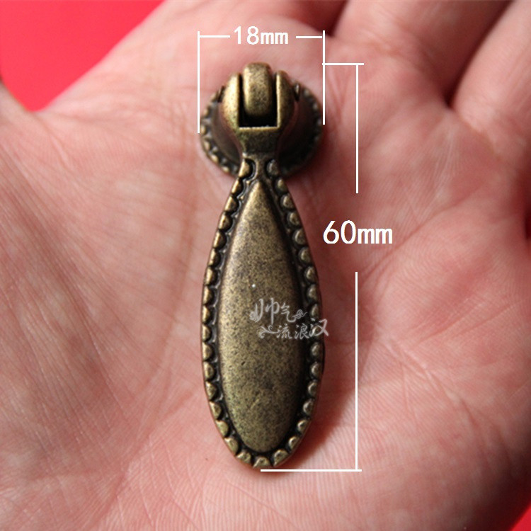 ข095 มือจับโบราณลิ้นชักซิปจับเฟอร์นิเจอร์อุปกรณ์ฮาร์ดแวร์ตู้จับปรับปรุงบ้านด้ามยาว