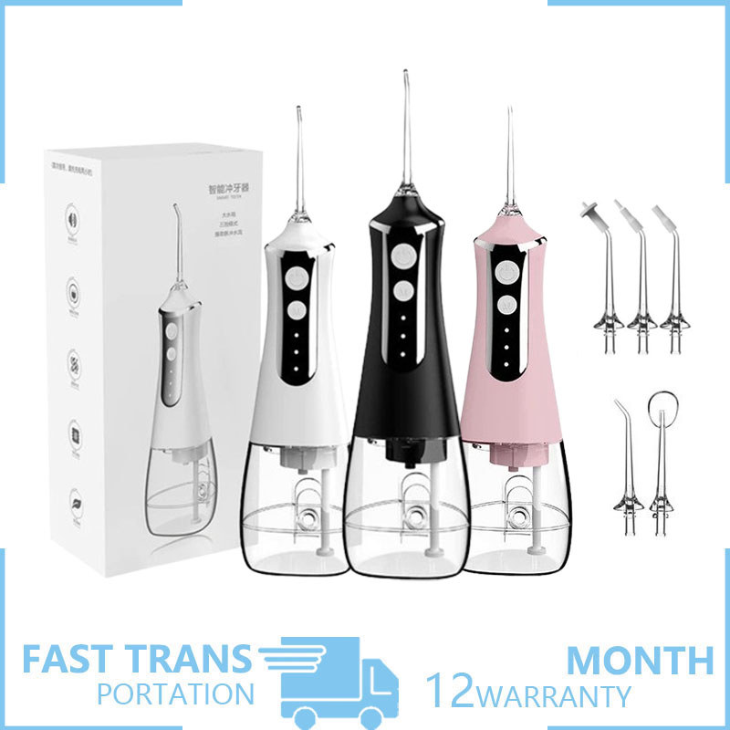 Dental Oral Irrigator Water Flosser Pick for Teeth Cleaner Thread Mouth Washing Machine 5 Nozzles 300ml Dental Floss Jet