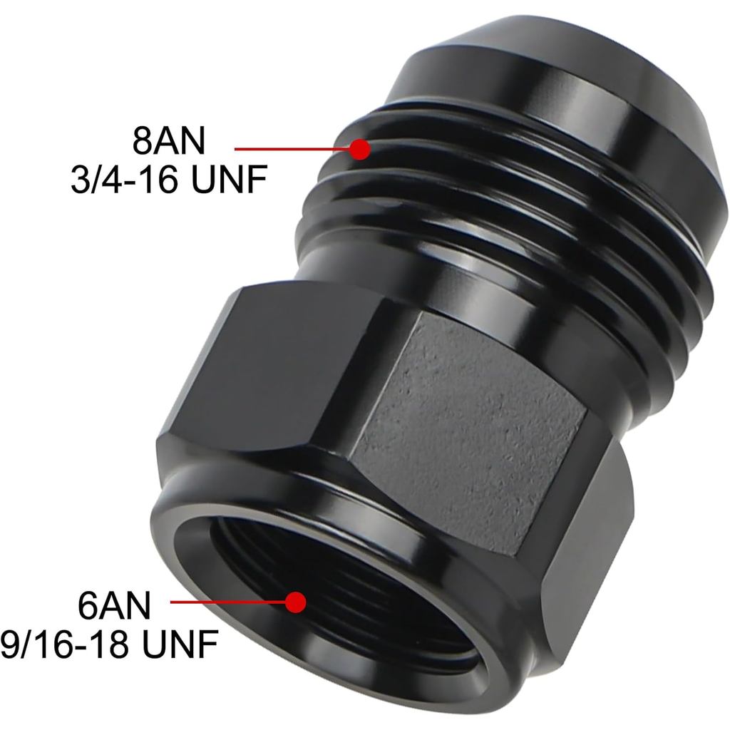EVIL ENERGY 6AN Female to 8AN Male Flare Reducer Expander Adapter Fitting 2PCS