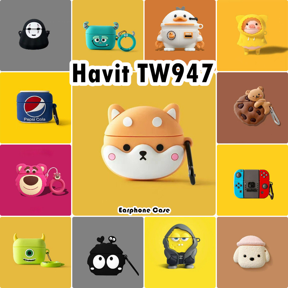 คุณภาพสูง สําหรับ Havit TW947 กรณีการ์ตูนน่ารักซิลิโคนอ่อนนุ่มหูฟังกรณีปลอก NO.2