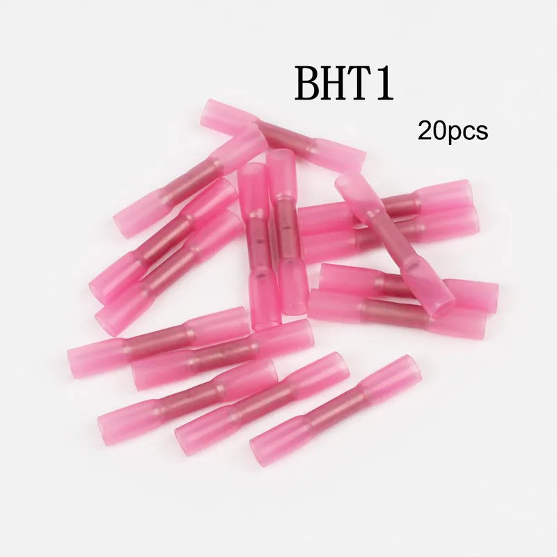 BHT0.5 BHT5 BHT1/2 ความร้อนหดก้นสายไฟตัวเชื่อมต่อกันน้ําฉนวนรถยนต์สายไฟ Crimp Terminals AWG26-10 0.3-6mm2