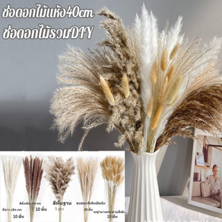 ดอกไม้แห้งกกนิรันดร์ช่อดอก ช่อดอกไม้แห้ง40cm ของขวัญช่อดอกไม…