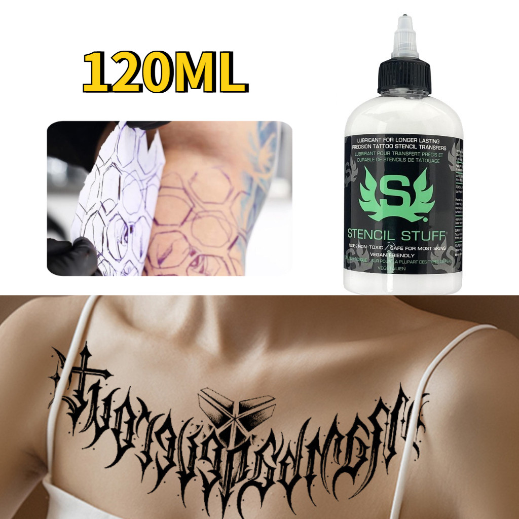 Tattoo Transfer Gel 120ml Stencil Stuff Tattoo Balm Tattoo Stencil Professional Tattoo Transfer เครื