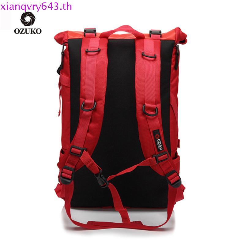 OZUKO Fashion Men Laptop Travel Backpack Waterproof College Student Schoolbag for Teenager