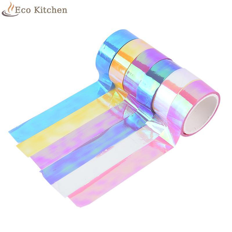 [Eco Kitchen] 5m Rhythm ยิมนาสติกตกแต่ง Holographic Prismatic Glitter Tape Hoops Stick [ใหม่]