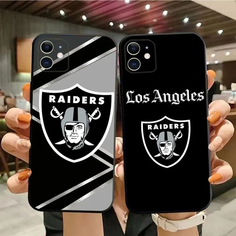 TK-1 Oakland Raiders เคสโทรศัพท์สําหรับ iPhone 13 12 Pro Plus Mini X XS XR 8 7 6 S Plus SE นุ่มสีดํา