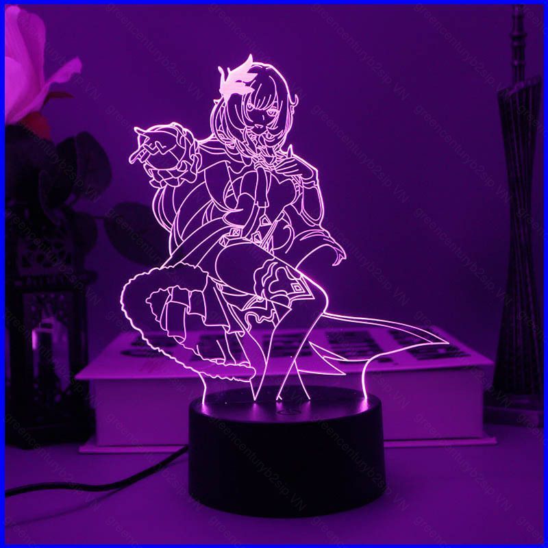 G2P Honkai: Star Rail Night Light อะนิเมะ 3d โคมไฟระยะไกล LED ชาร์จ USB Rainbow Bronya Kiana Elysia 