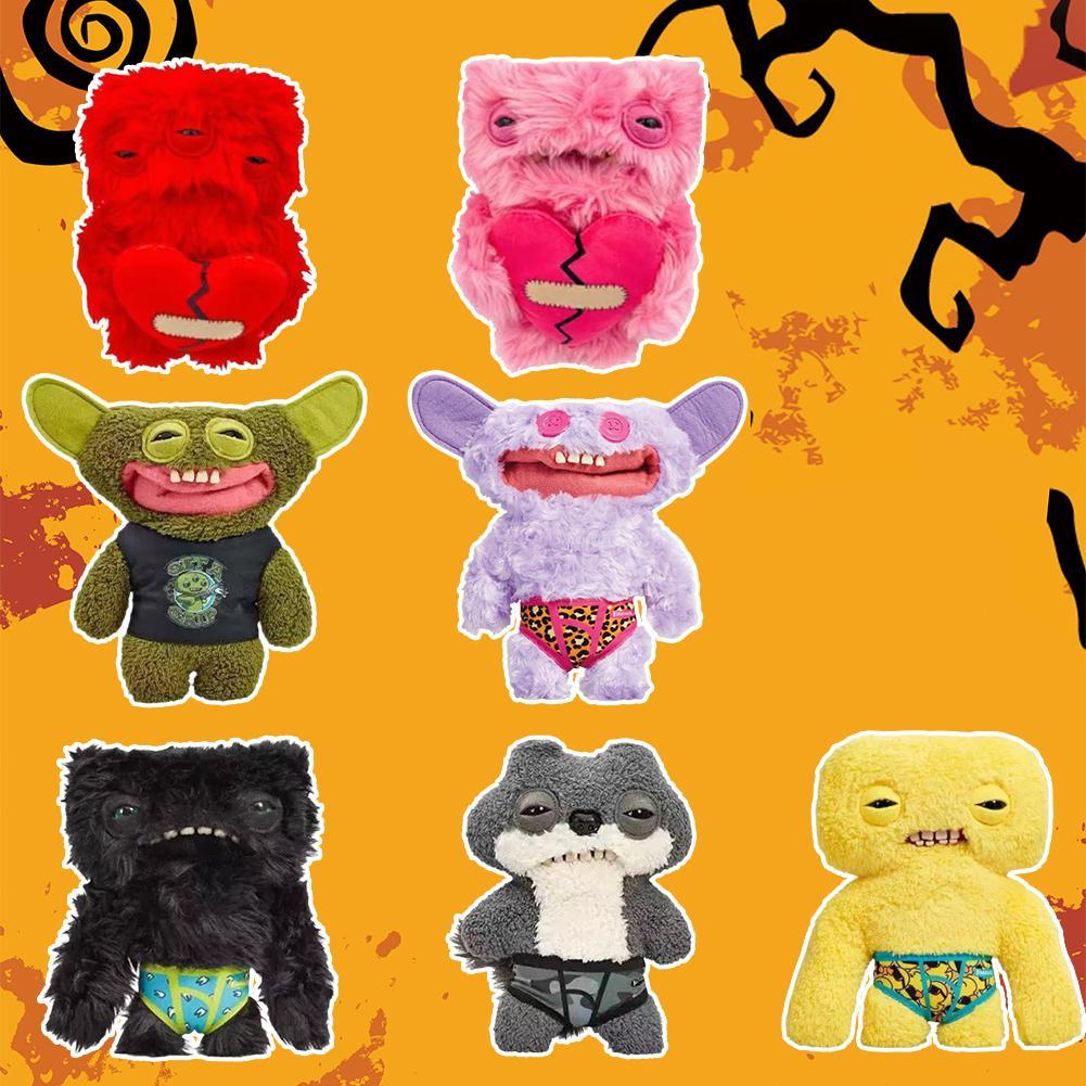 Fuggler ตุ๊กตาตุ๊กตา Suffed ของเล่นฟันใหญ่น่ารักฟัน Monster Ugly Treasure เด็กตลกของขวัญน่ารัก O2h3