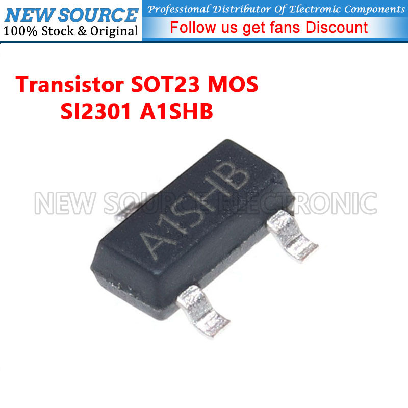 [20-100 ชิ้น] SI2301 A1SHB SOT23 MOS สําหรับสวิตช์ความถี่สูง SMD ทรานซิสเตอร์แหล่งใหม่