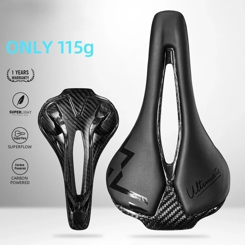 RYET อานจักรยาน ultralight racing ทำจากคาร์บอนเต็มรูปแบบ สบายต่อการขับขี่ทั้งบนถนนและMTB