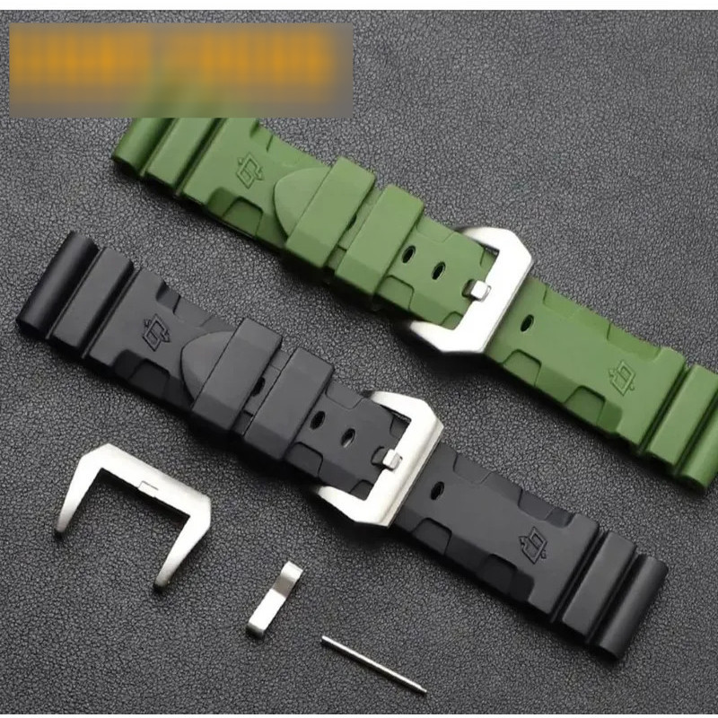 24/26 มม.สําหรับ PAM111/380 Lightning Edition สายรัดซิลิโคนกันน้ํายางสายรัดข้อมือสบาย