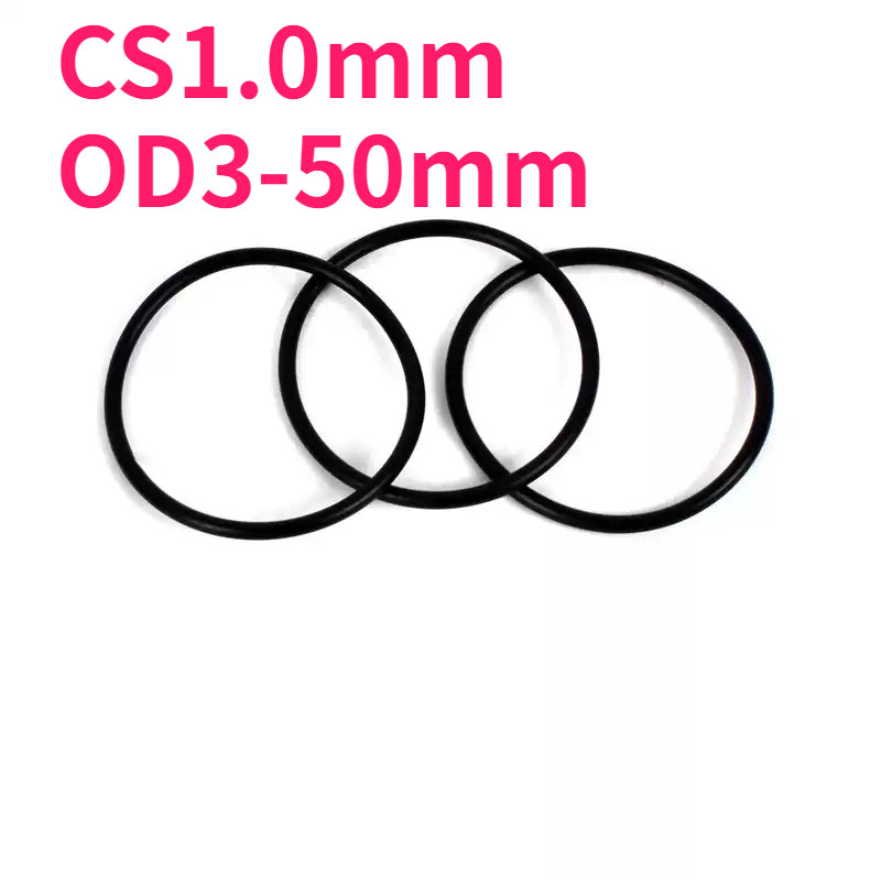 CS1.0mm แหวนยางซีล O-ring O-ring OD3-50mm แหวนซีลน้ํามันไนไตรล์ปะเก็นสีดํากันน้ําและทนอุณหภูมิสูง999