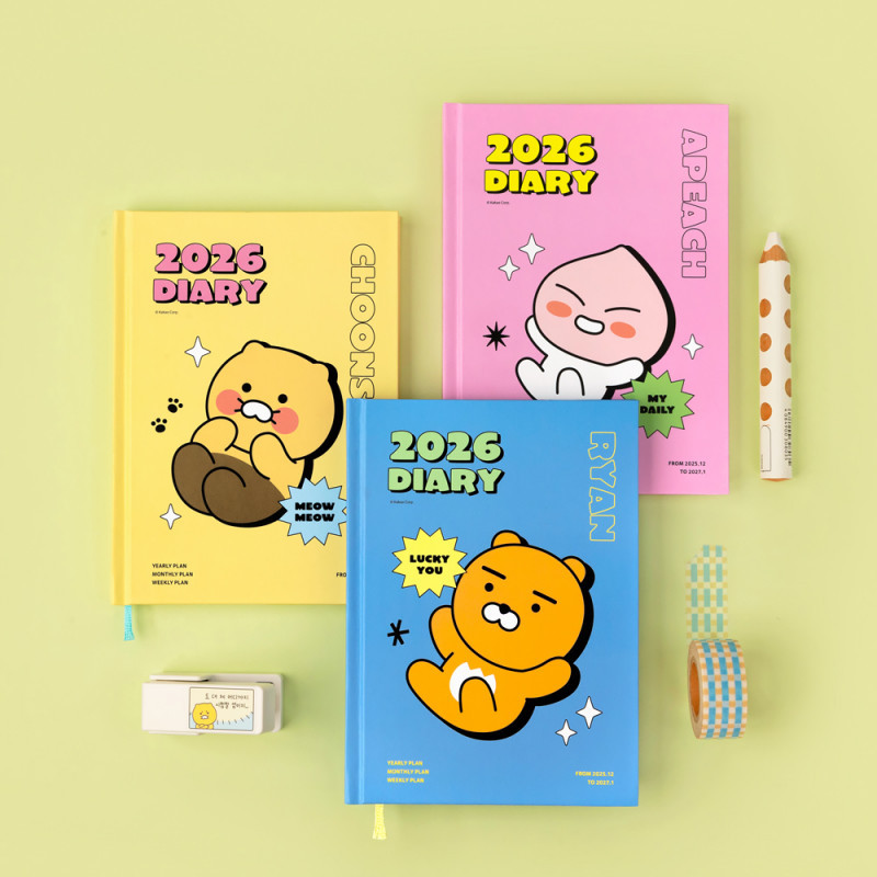2026 KOREA DIARY - Kakao Friends 2026 Date-Type Diary