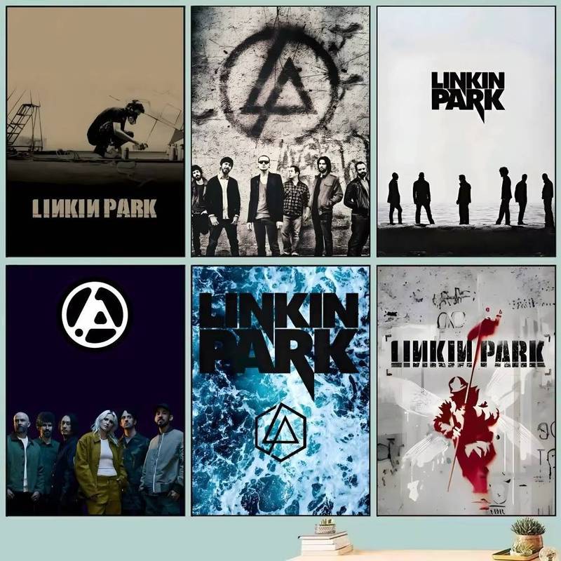 โปสเตอร์ผนังศิลปะ Linkin Park กันน้ํา สำหรับตกแต่งบ้านสไตล์-cafe