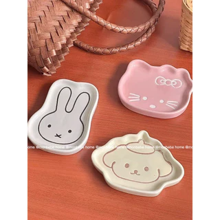 ถ้วยเล็ก ถ้วยน้ำจิ้ม เซรามิกส์ Sauce cup kitty&miffy&pompom พร้อมส่ง