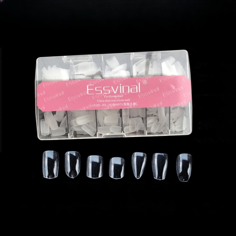 Essvinal เล็บปลอมสั้นพิเศษ ครบไซส์ กล่อง 500 ชิ้น บางพิเศษ ไร้รอยต่อ (Ultra Short Nail Tips) -NT nail