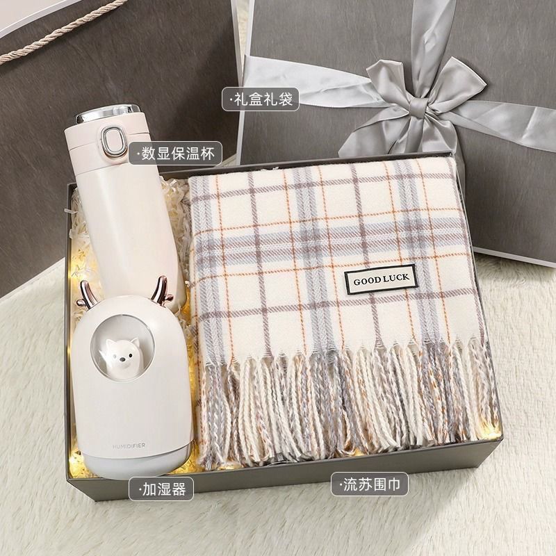 圣节女生活用生日本礼物意女友女学ad นางเงือกสูง 冬季保理盒置物架คลาสสิกและอเนกประสงค์ตาหมากรุกอบอุ่นและหนาแฟชั่นอินเทรนด์ผ้าพ