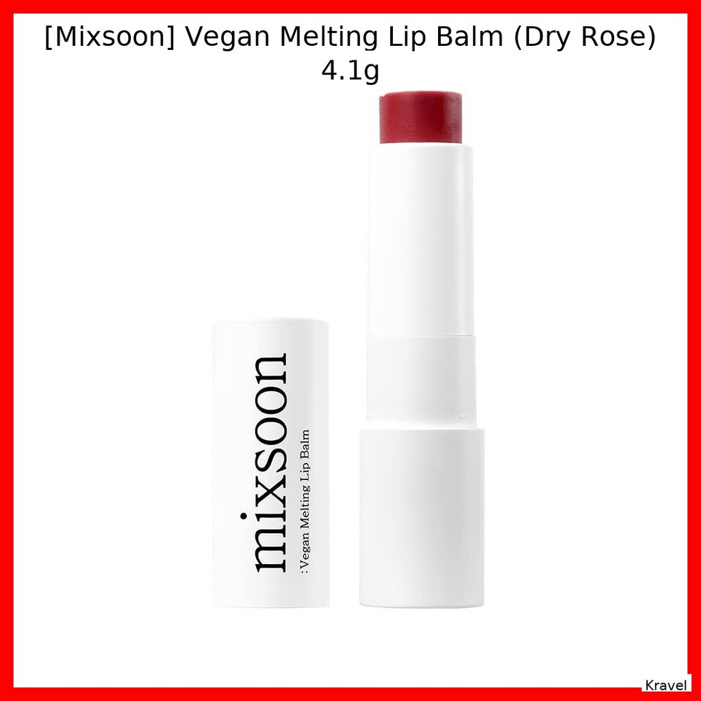 [Mixsoon] Vegan Melting Lip Balm (Dry Rose) 4.1g / Vegan, Hydrating by Kravel