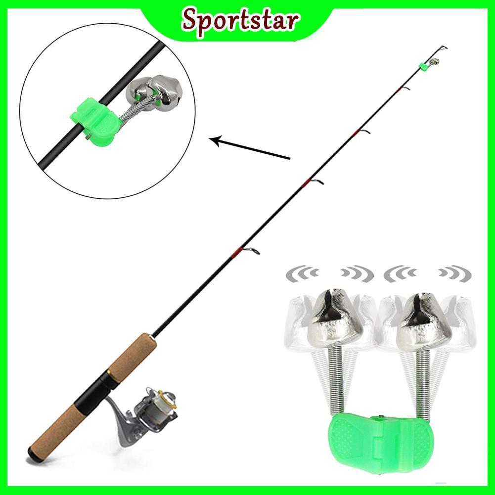 ตกปลา Rod CLAMP เคล็ดลับคลิป Bell POLE Fish Bite Lure ALARM 5 ชิ้นสำหรับการแข่งขัน Night Lake Sea