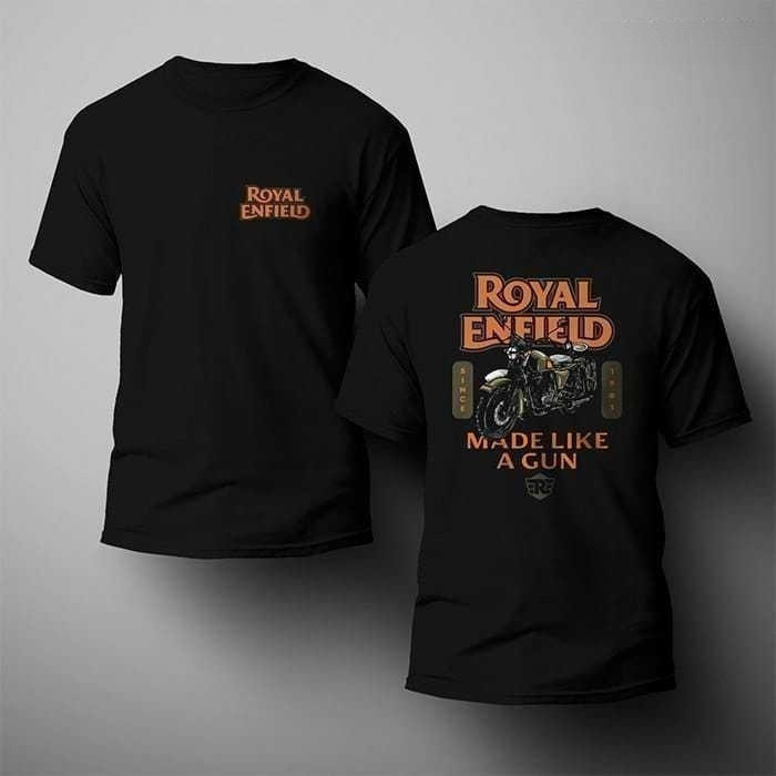 Royal Enfield รถจักรยานยนต์ผ้าฝ้าย 100% เสื้อยืด Unisex Moge Club แฟชั่นแขนสั้นอินเทรนด์ Cool Street Casual อเนกประสงค์ ราคา ถูกที่สุด ดีลบีเคเค แกลเลอรีภาพที่ 2