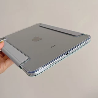 Tablet Case for iPadMini 6/7 Air11M3 Air4/5 Pro11 Gen7/8/9/10/11 Air13 Pro12.9อะคริลิคแข็งโปร่งใสพับการพับหลายแบบ