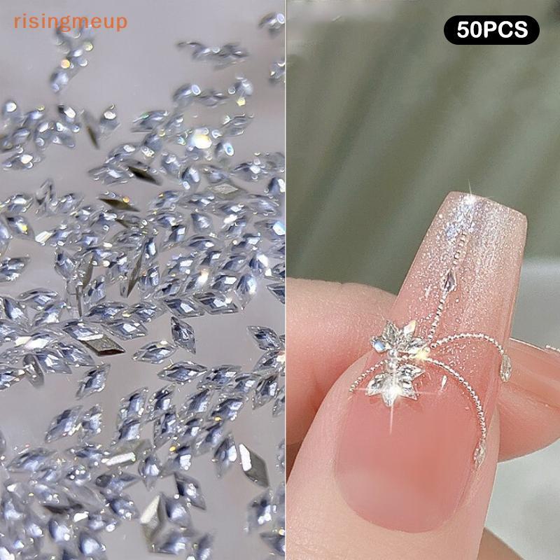 [risingmeup] 50 ชิ้นเล็บZircon CharmingประกายคริสตัลRhinestonesคอลเลกชันผสมสีหรูหราตกแต่งเล็บอุปกรณ์เสริมใหม่