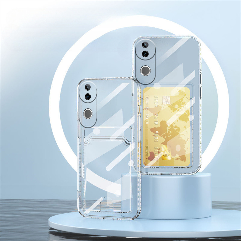 CASE VIVO V50, V50 LITE CASE CARD CLEAR TRANSPARENT SOFT SLOT CARD / WALLET CASE