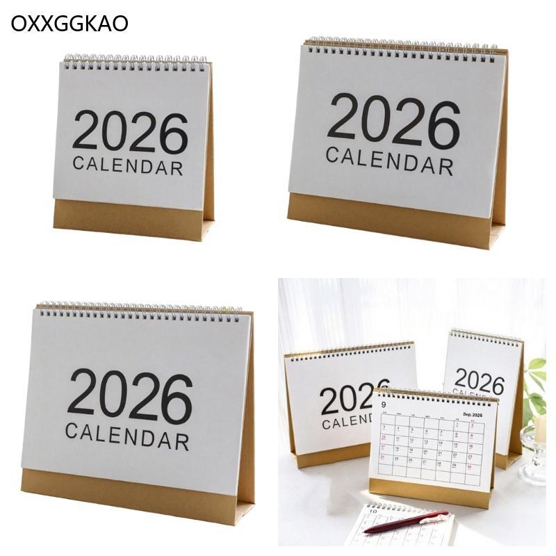 OXXGGKAO 2026 ปฏิทินตั้งโต๊ะปฏิทินตั้งโต๊ะปฏิทินสํานักงานปฏิทินยืนสําหรับทํางานทุกวัน