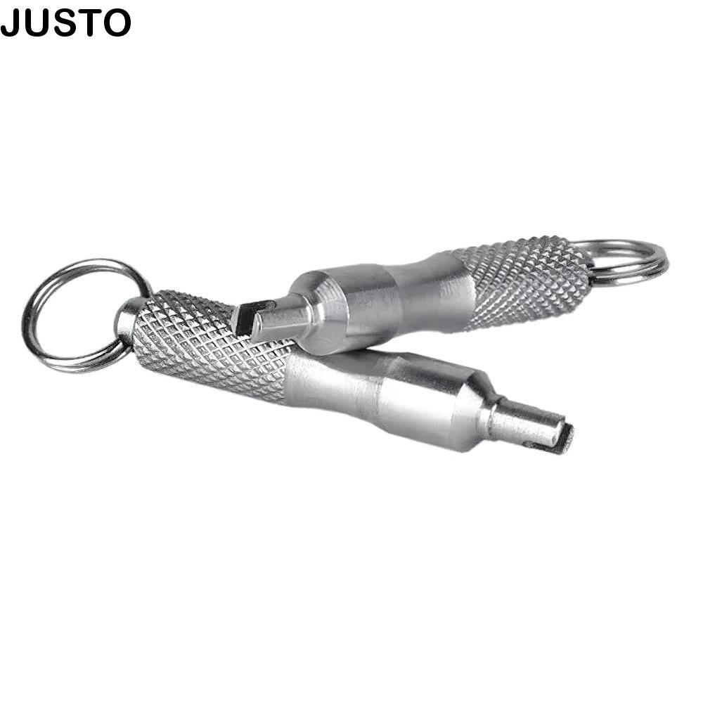 JUSTO ไขควงซ่อมยาง, ประแจวาล์วยางสากลป้องกันสนิม, สแตนเลสคุณภาพสูงพร้อมเครื่องมือซ่อมยางแหวนกุญแจสําหรับรถยนต์รถจักรยานยนต์