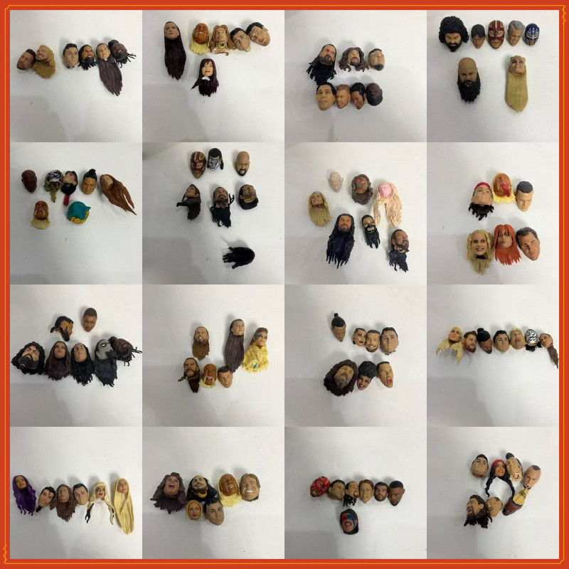 WWE Figure Wrestler ตุ๊กตาหัวประติมากรรม 6-7 นิ้ว Action Figure Head