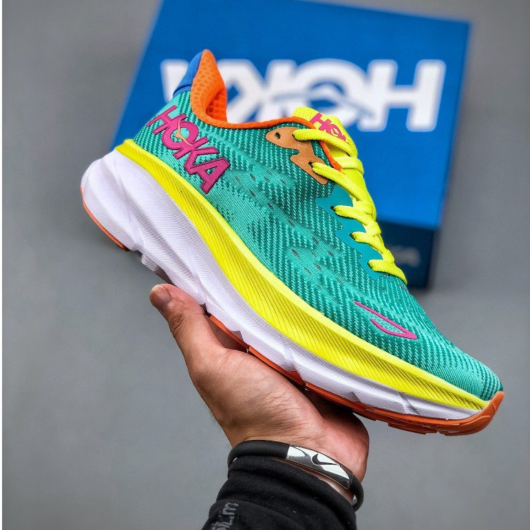 优之 HOKA ONE ONE ONE Clifton 9 รองเท้าวิ่งชายและหญิงที่บางเฉียบบางเฉียบ N01T