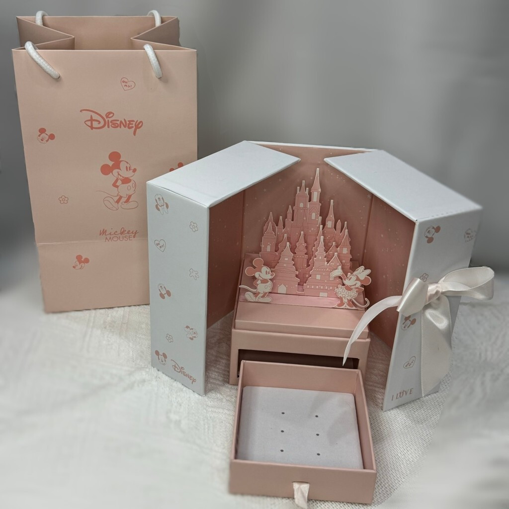 ขายร้อนDisney/Disneyประณีตปราสาทของขวัญกล่องสําหรับให้ของขวัญที่สมบูรณ์แบบสําหรับแฟนกล่องของขวัญประณ