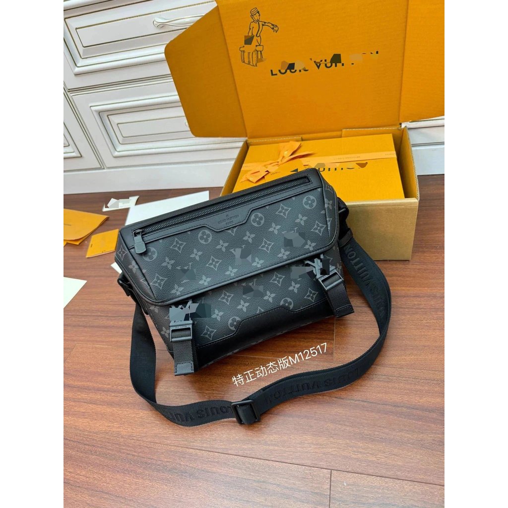 MessengerVoyagerPM Postman เพชรผ้า LV ผู้ชายไหล่เดียว Messenger Commuter สายคล้องไหล่ปรับขนาดเล็ก Po