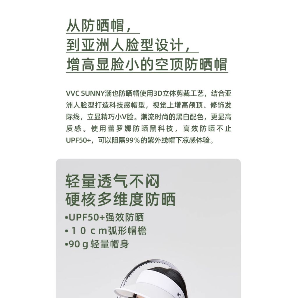 VVC หมวกกันแดดผู้หญิงปีกกว้าง แบบเปิดกระหม่อม UPF50+ ปกป้องทั้งใบหน้า สำหรับฤดูร้อน ราคา ถูกที่สุด ดีลบีเคเค แกลเลอรีภาพที่ 7