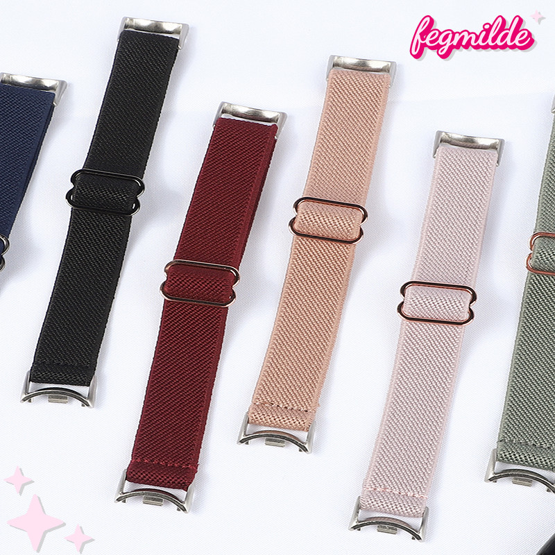 สายรัดยางไนลอนสำหรับกีฬา for Smartwatch Xiaomi Mi Band 10 9 8 NFC อุปกรณ์เสริมสายรัดข้อมือยางนุ่มเปลี่ยนได้