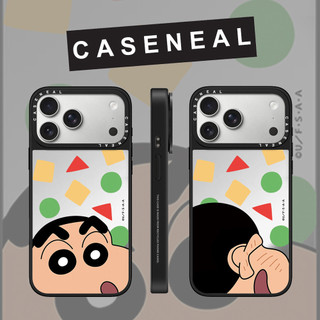 CASENEAL การ์ตูนตลกตัวละครแสดงออกกระจกใบหน้าเคสโทรศัพท์สําหรับiPhone 17 Pro Max 16 ProMax 15Pro 14 Plus 13 12 11 โทรศัพท์กันกระแทกขอบนุ่มฮาร์ดป้องกันกรณี