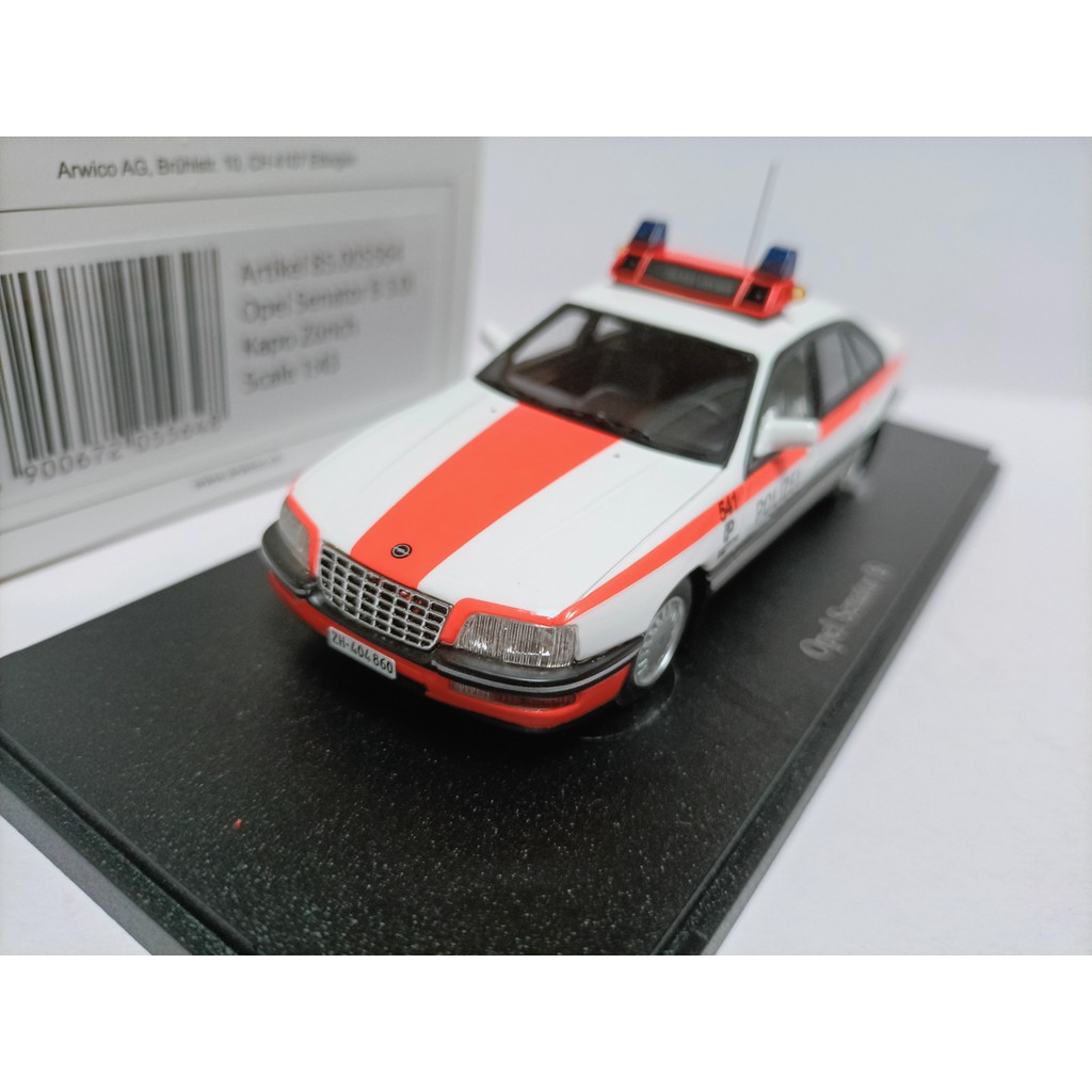Opel Senator Prison รถตํารวจรุ่น 1/43 Opel Senator B30i Kapo Zurich
